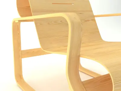 FREE Contemporary Wooden Armchair Free 3D model