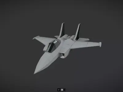 Spacecraft Jet aircraft plane 3dmodel 09 3D model