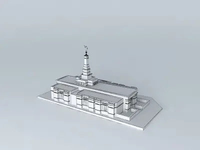 LDS. Templo Mormon, Baton Rouge Louisiana 94 th. operating Te... Free 3D model