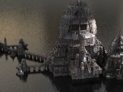 Hyborian Wizard City Extended civilization Kit bash 3D model