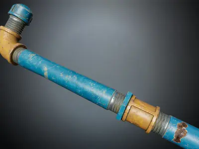 Melee Pipe Low-poly 3D model