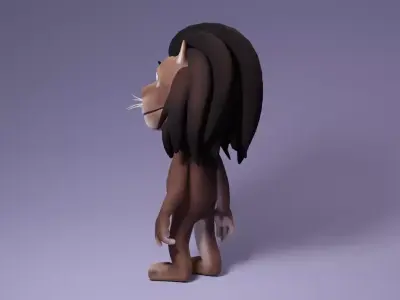 Toon Humanoid Lion Free 3D model