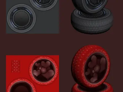 Spiced Tire Low-poly 3D model