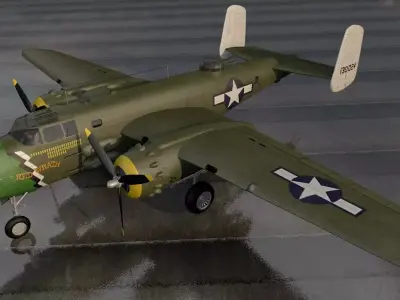 North American B-25D-1 Mitchell Strafer 3D model