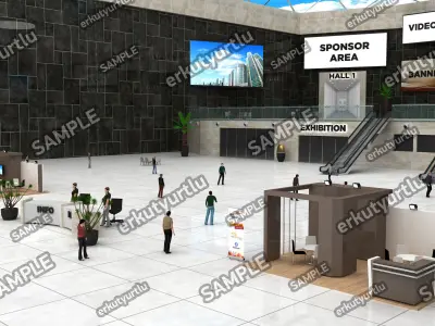 Virtual e-Congress Lobby 003 3D model