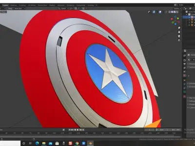 Captain America Shield 3D model