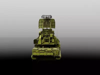 HQ-17 Air Defense System Low-poly 3D model
