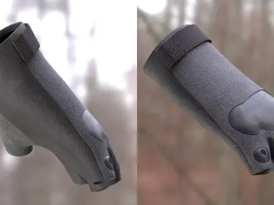 Gloves 18 - All MH Bodies - UE5 Skeletons - Rigged Low-poly 3D model