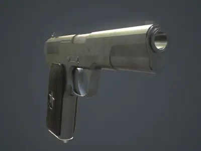 Tokarev Pistol TT Low-poly 3D model