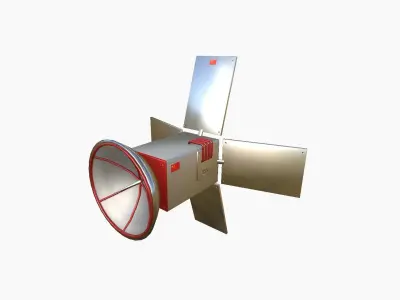 Satellite G10 China - SciFi Space Design Low-poly 3D model