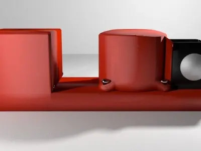 Black Box Flight Voice Recorder 3D model