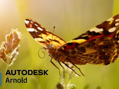 Painted Lady - Butterfly Rig - Animated 3D model
