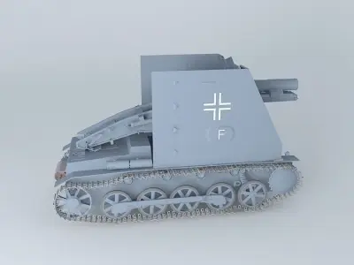 15 cm sIG 33 Sf on Panzerkampfwagen I Ausf B 3D model
