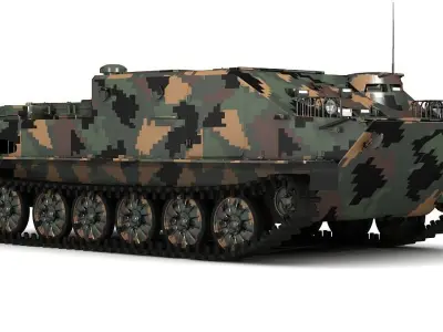 BTR-50 3D Model Collection camouflaged military vehicle 3D model