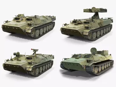 MT-LB Based Vehicles Set 3D Model Collection