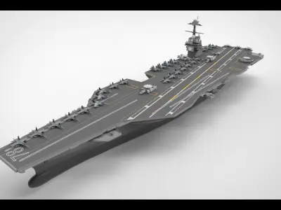 uss gerald r ford cvn 78 3D model