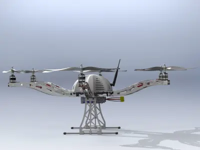Hexacopter Aluminum 3D model