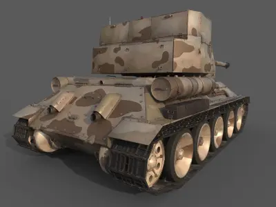 T-34-122 Egyptian 3D model
