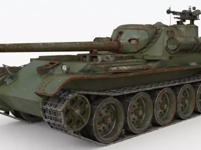 Tank Uralmash SU 101 Vray 3D model