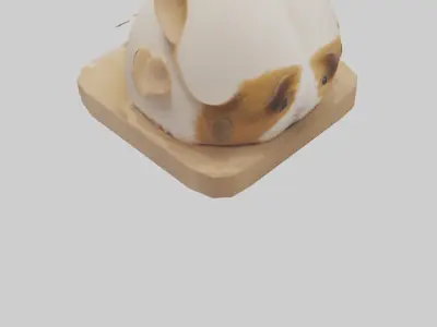 Guinea Pig hiding model Low-poly 3D model
