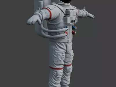 Realistic Astronaut Space Suit 3D model 8