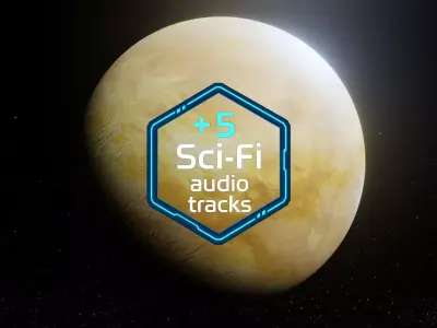 Photorealistic Venus 3D Model 8K Textures and Sci-Fi Music Pack Low-poly 3D model