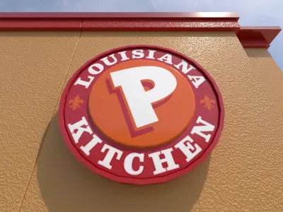 Retail-027 Popeyes With Site 3D model