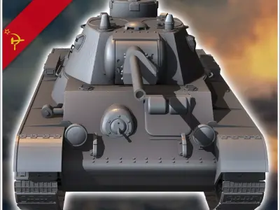 T-34M A-43 - Soviet army WW2 Second World East front Ostfront RP 3D print model