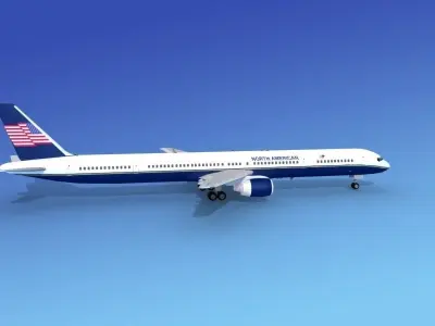 Boeing 757-300 North American 3D model