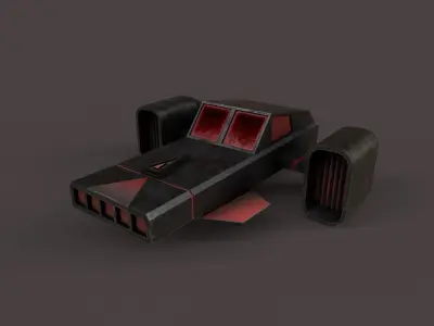 Sci-Fi Space Ship V3 Low-poly 3D model