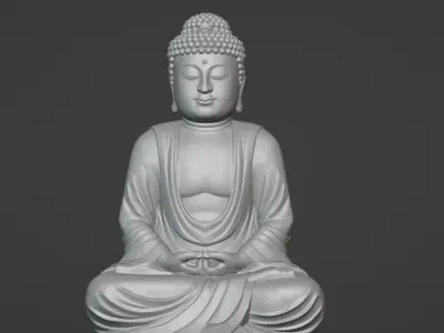 The Buddha model statue 3D model