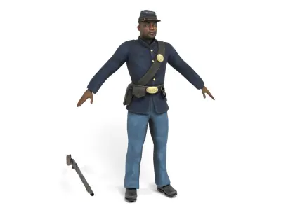 Union Soldier 2 Low-poly 3D model