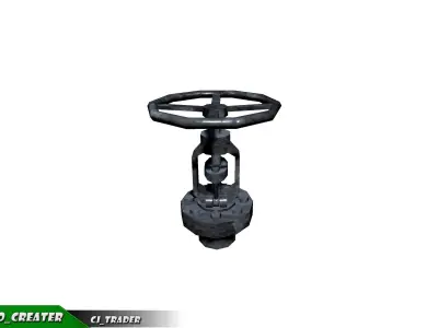 Industrial Ceiling Pipe Low-poly 3D Model Low-poly 3D model