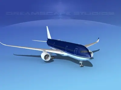 Airbus A350-800 Corporate 3 3D model