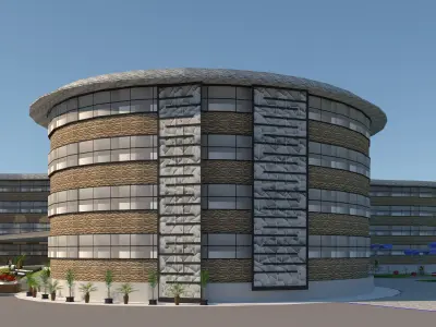 Shopping Mall Low-poly 3D model