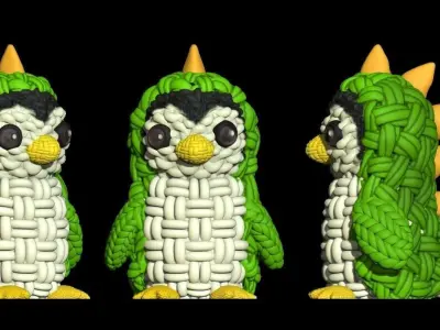 CROCHET DINOSAUR PENGUIN 3D print model
