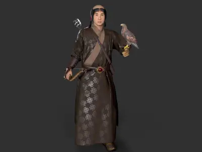 hunter Low-poly 3D model