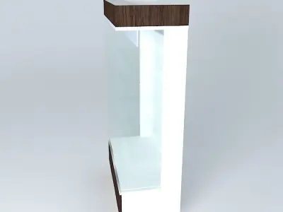 Kit821B display case with glass shelves Free 3D model