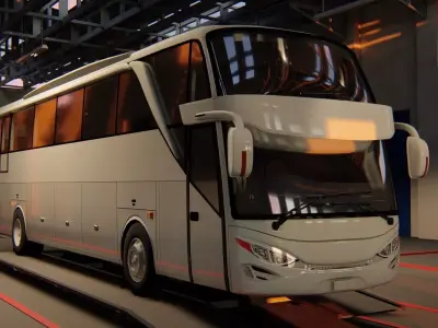 Indonesian Bus AdiPutro JetBus Free 3D model