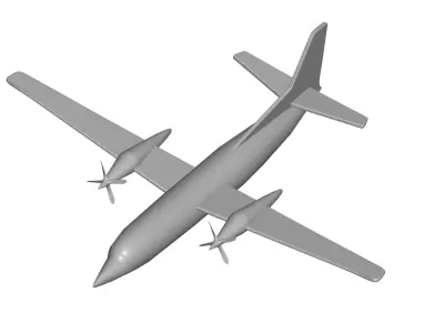 Fokker F27 Friendship 3D model