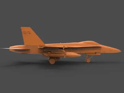 F-18 Hornet 3D print model