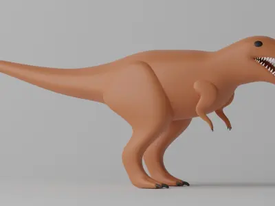 Cartoon Tyrannosaurus T-Rex 1 3D model