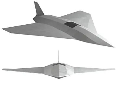 Hadid-110 kamikaze Dalahu metal drone 3D model
