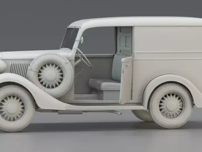 WWII Italian Utility Military Truck 1 5t 3D model