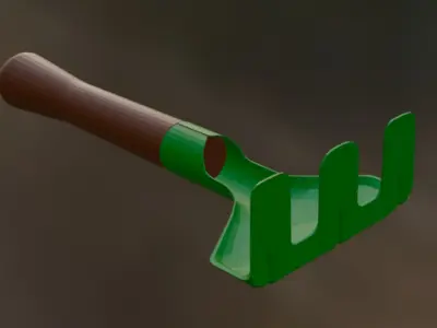 3d model of a rake 3D print model