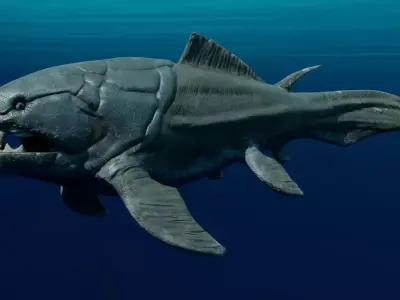 Dunkleosteus Animated Low-poly 3D model