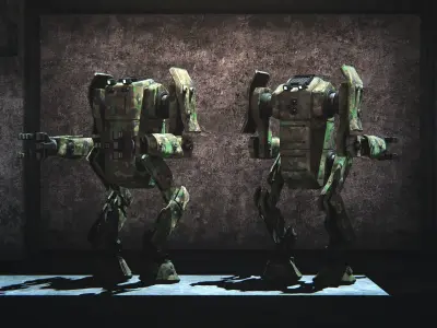 Peacekeeper Robot Low-poly 3D model