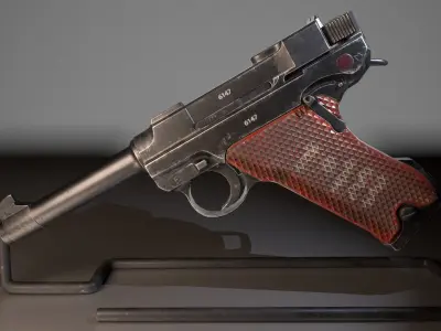 Lahti L-35 Game-Ready Pistol 3D Model Low-poly 3D model