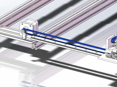 Profile gantry shifting mechanism Free 3D model