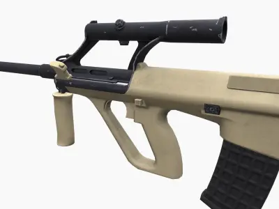 Steyr AUG A1 Low-poly 3D model